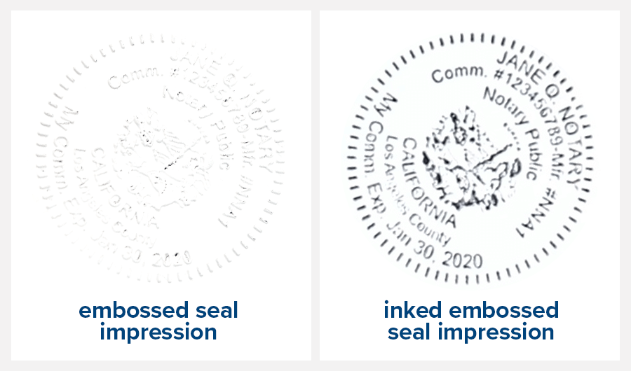 What s the difference between ink stamp and embosser Notary seals